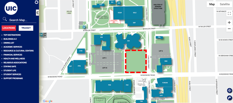 A visual map of the field at Halsted and Roosevelt